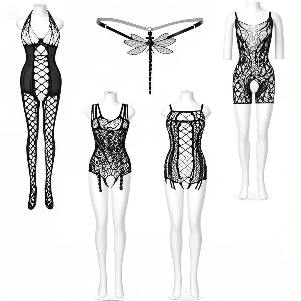 Seductive Lace Bodysuit – Mini Mesh Design for Women