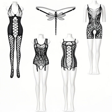 Seductive Lace Bodysuit – Mini Mesh Design for Women