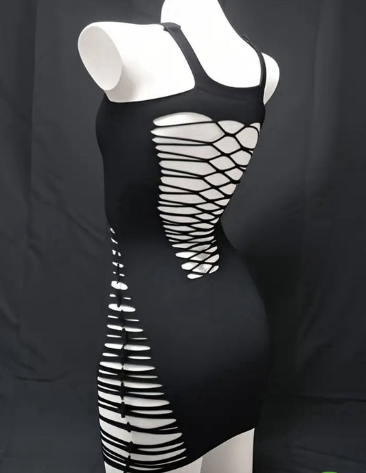 Sexy Black Tank Top Bodycon Dress - One Size - Gay Int/Trans/Sissy